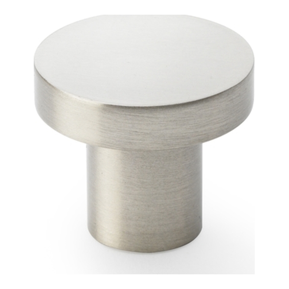 AW821-30-SN • 30mm • Satin Nickel • Alexander & Wilks Hanover Plain Cupboard Knob